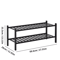 2 To 3 Tier Stackable Bamboo Shoe Rack Freestanding Entryway And Closet Organizer Black 1