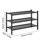 2 To 3 Tier Stackable Bamboo Shoe Rack Freestanding Entryway And Closet Organizer Black 2