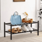 2 To 3 Tier Stackable Bamboo Shoe Rack Freestanding Entryway And Closet Organizer Black 4