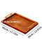 Wooden Serving Tray Set 3 Piece Breakfast Party And Storage Trays With Metal Handles Brown 2