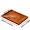 Wooden Serving Tray Set 3 Piece Breakfast Party And Storage Trays With Metal Handles Brown 4