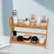 Bamboo Multi Functional Spice Rack And Organizer Kitchen Bathroom And Home Storage 3
