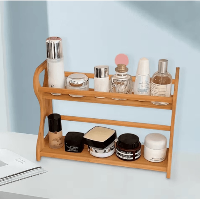 Bamboo Multi Functional Spice Rack And Organizer Kitchen Bathroom And Home Storage 3