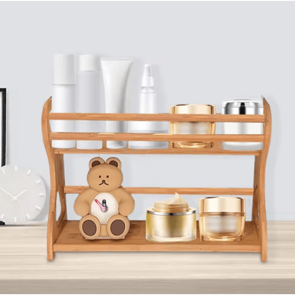 Bamboo Multi Functional Spice Rack And Organizer Kitchen Bathroom And Home Storage 5