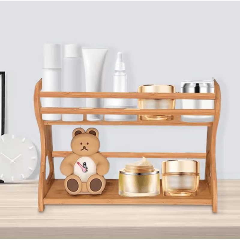 Bamboo Multi Functional Spice Rack And Organizer Kitchen Bathroom And Home Storage 5