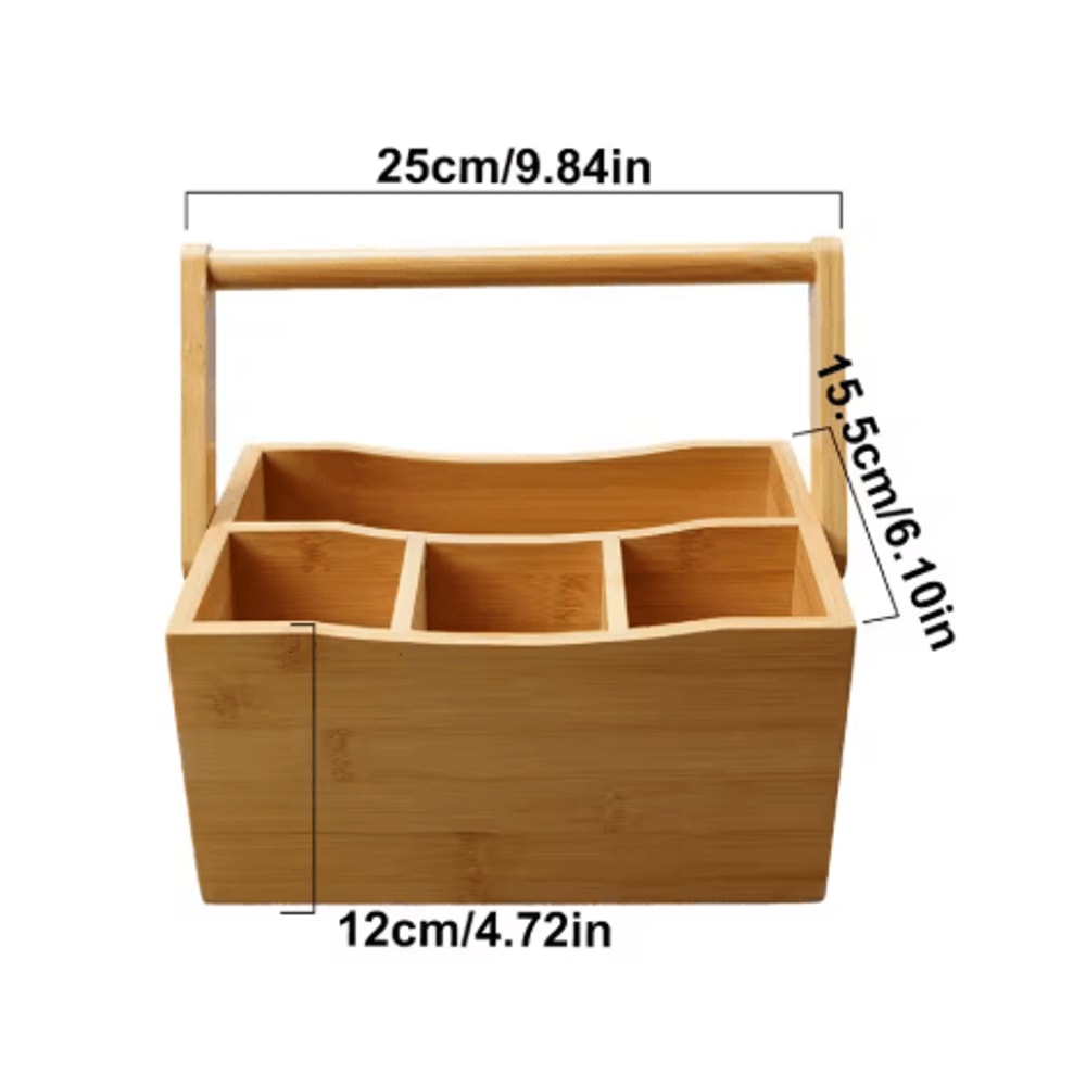 Wall Hanging Storage Basket With Compartments Multi Use Kitchen And Picnic Organizer 5