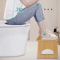 Folding Bamboo Toilet Stool Non Slip Space Saving Bathroom Stool For Kids And Adults 2