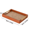 Solid Wood Rectangular Serving Tray With Metal Handles Coffee Table And Kitchen Decor 177 By 118 In 3