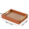 Solid Wood Rectangular Serving Tray With Metal Handles Coffee Table And Kitchen Decor 177 By 118 In 4