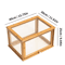 Bamboo Bread Box Large Capacity Stackable Kitchen Storage With Clear Window 2
