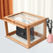 Bamboo Bread Box Large Capacity Stackable Kitchen Storage With Clear Window 5