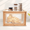 Bamboo Bread Box Large Capacity Stackable Kitchen Storage With Clear Window 0