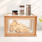 Bamboo Bread Box Large Capacity Stackable Kitchen Storage With Clear Window 0
