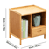 Bamboo Nightstand Storage Cabinet Space Saving Drawer And Shelf Organizer 4