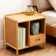 Bamboo Nightstand Storage Cabinet Space Saving Drawer And Shelf Organizer 0