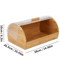 Farmhouse Bamboo Roll Top Bread Box Space Saving Airtight Kitchen Storage With Clear Acrylic Lid 1