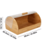 Farmhouse Bamboo Roll Top Bread Box Space Saving Airtight Kitchen Storage With Clear Acrylic Lid 1