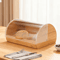 Farmhouse Bamboo Roll Top Bread Box Space Saving Airtight Kitchen Storage With Clear Acrylic Lid 4