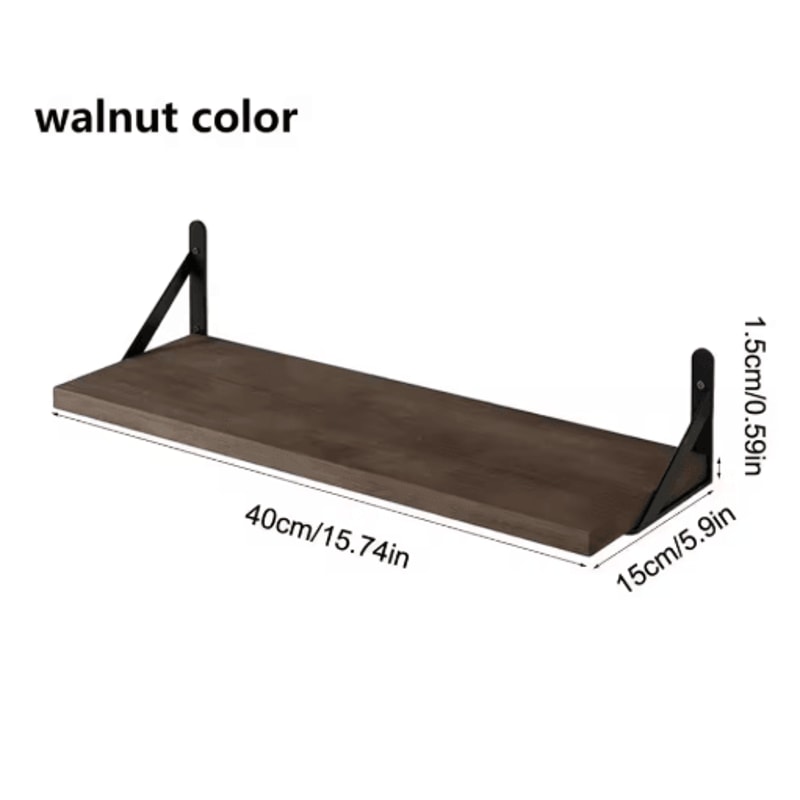 Natural Wood Wall Shelves Wall Mounted Decorative Storage For Home 3