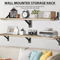 Natural Wood Wall Shelves Wall Mounted Decorative Storage For Home 5