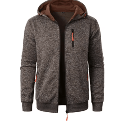 mens oversized zip up hoodie jacket winter warm streetwear hooded sweatshirt coat