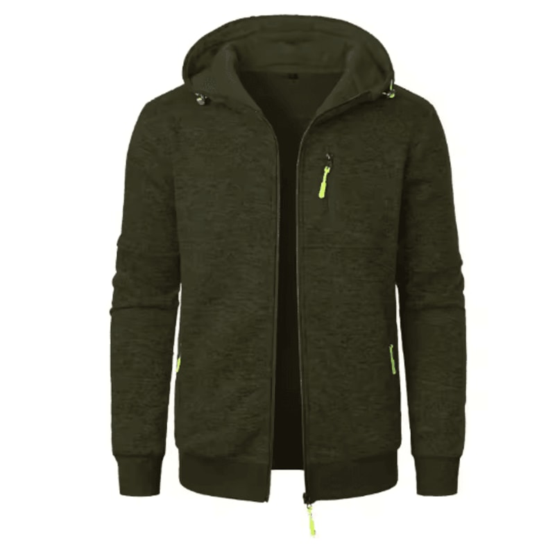 Mens Oversized Zip Up Hoodie Jacket Winter Warm Streetwear Hooded Sweatshirt Coat 1