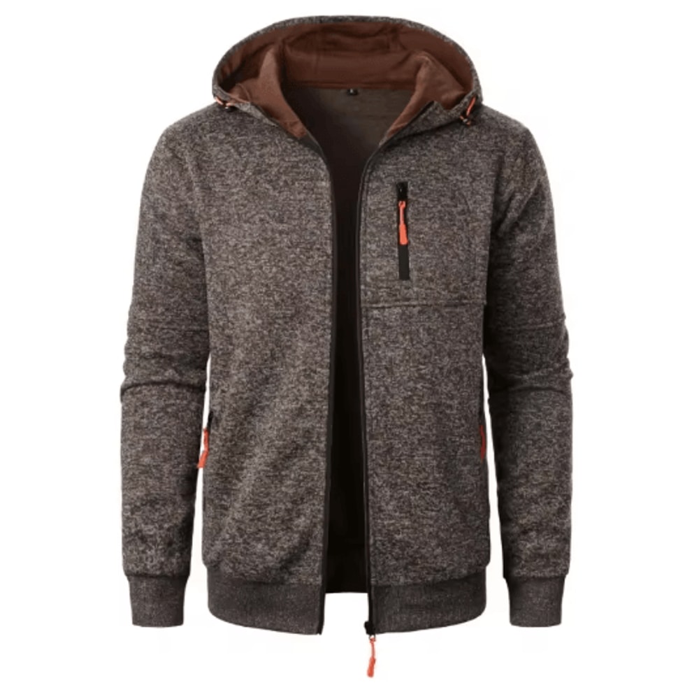 Mens Oversized Zip Up Hoodie Jacket Winter Warm Streetwear Hooded Sweatshirt Coat 2