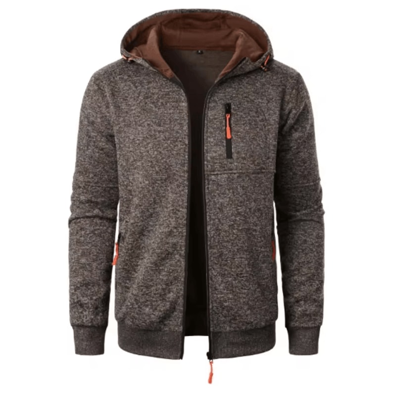 Mens Oversized Zip Up Hoodie Jacket Winter Warm Streetwear Hooded Sweatshirt Coat 2