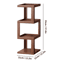 Industrial Bamboo Rotating Bookshelf 360 Spinning Narrow Shelf For Small Spaces 2
