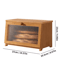 Large Modern Bamboo Bread Box Corner Friendly Countertop Storage With Clear Acrylic Window 3