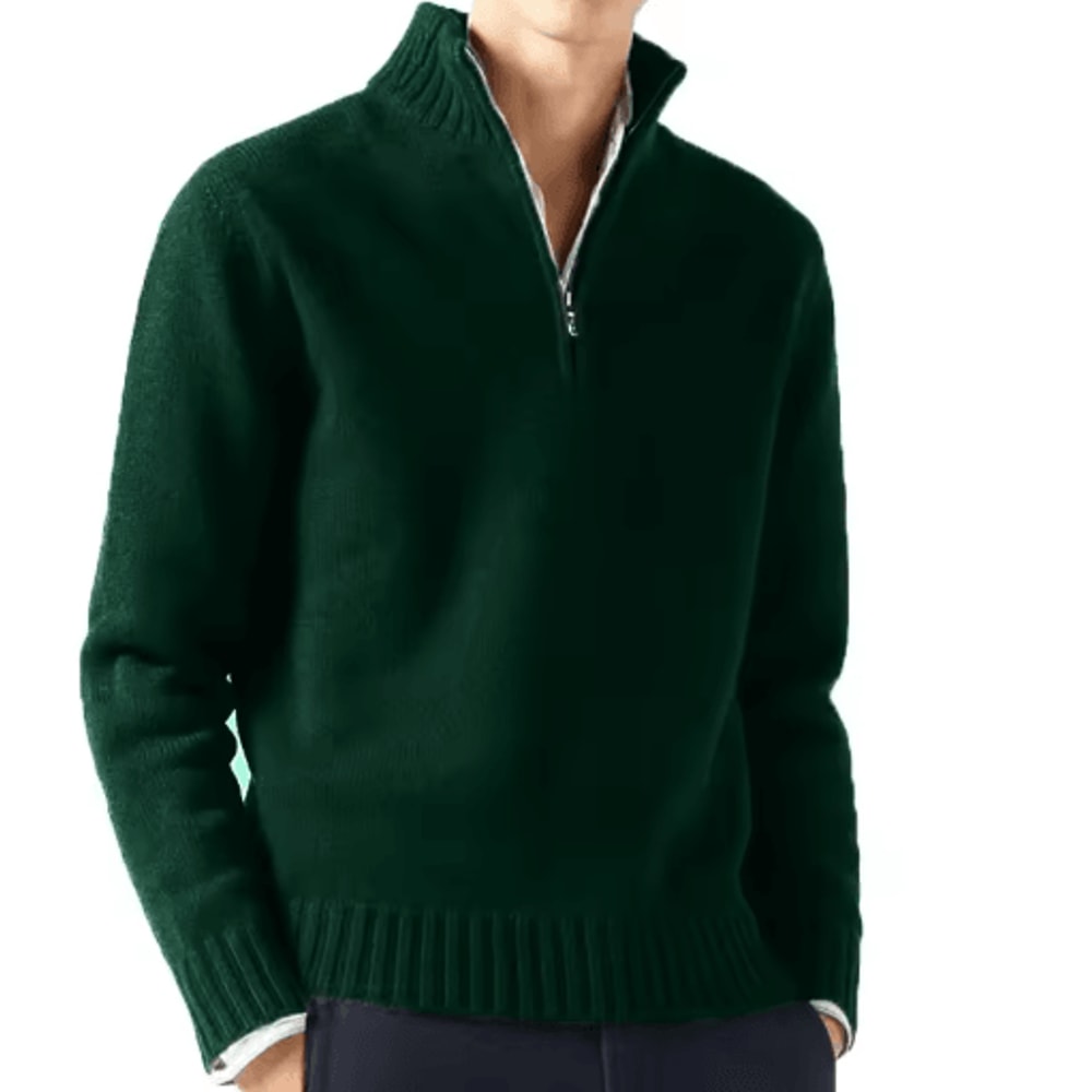 Mens Autumn Turtleneck Sweater Solid Color Knitted Pullover For Casual Daily Wear 1