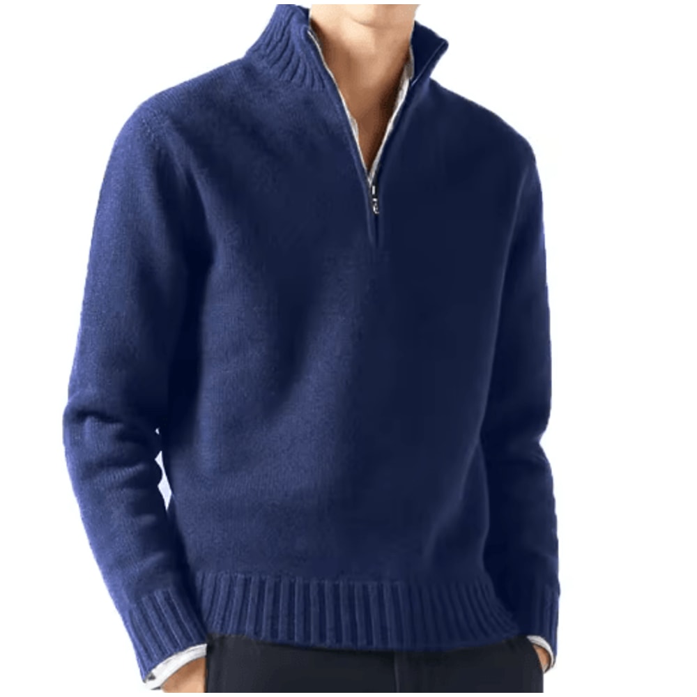 Mens Autumn Turtleneck Sweater Solid Color Knitted Pullover For Casual Daily Wear 9