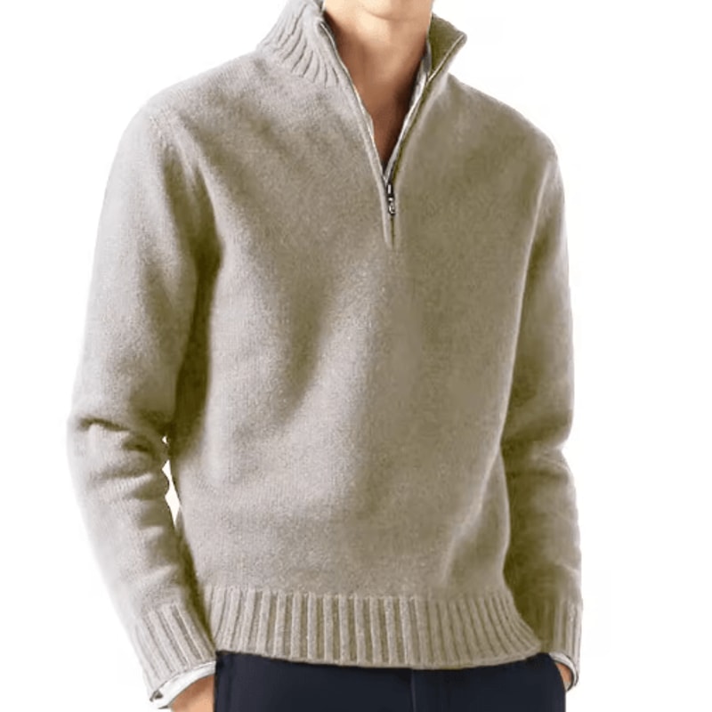 Mens Autumn Turtleneck Sweater Solid Color Knitted Pullover For Casual Daily Wear 2
