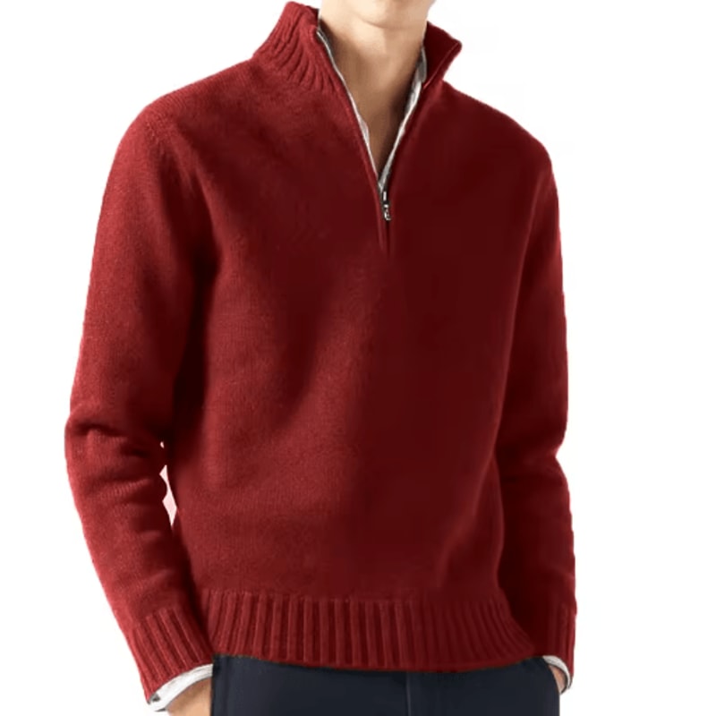 Mens Autumn Turtleneck Sweater Solid Color Knitted Pullover For Casual Daily Wear 3