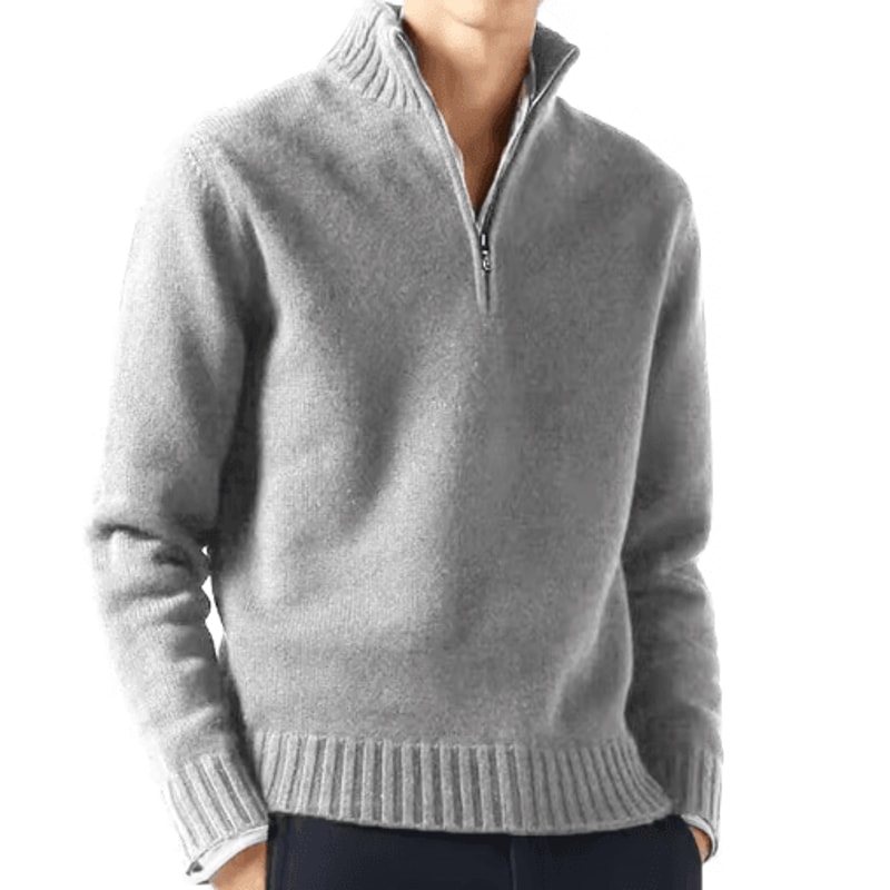 Mens Autumn Turtleneck Sweater Solid Color Knitted Pullover For Casual Daily Wear 0