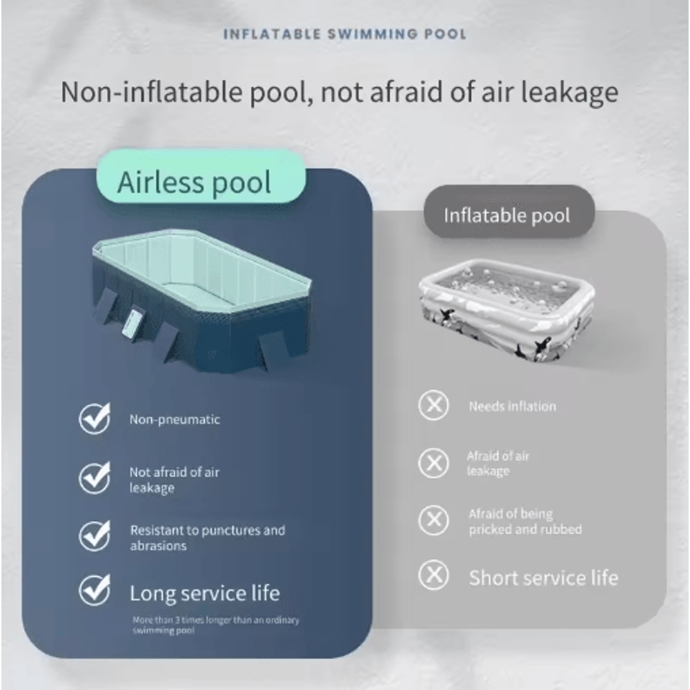 Inflatable Installation Free Swimming Pool Thickened Wear Resistant Foldable Bathtub 26