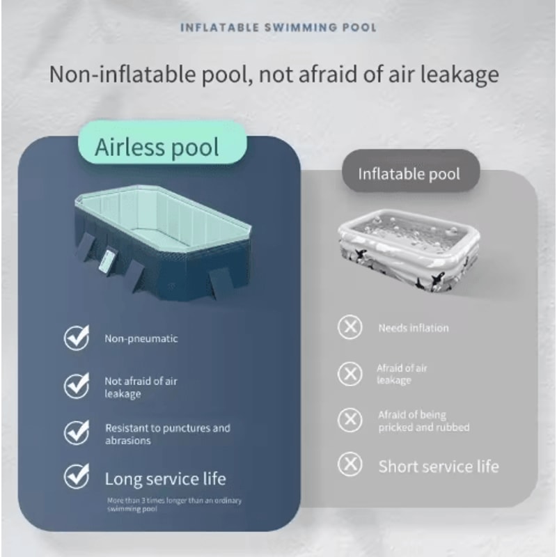 Inflatable Installation Free Swimming Pool Thickened Wear Resistant Foldable Bathtub 26