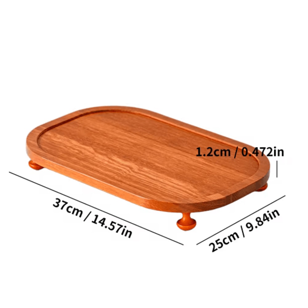 Wooden Elevated Riser Tray Set S To L Oval Floating Soap Dish And Jewelry Holder Brown 1
