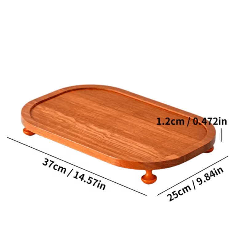 Wooden Elevated Riser Tray Set S To L Oval Floating Soap Dish And Jewelry Holder Brown 1