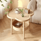 Modern Round Side Table With Storage Shelf Lightweight Space Saving Accent Table 1