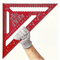 12 Inch Precision Triangle Ruler Red Aluminum Alloy Angle Finder With Metric Scalemea 1