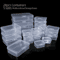 28 Piece Clear Plastic Storage Box Set With Lids Multipurpose Organizer For Beads And Game Pieces 4