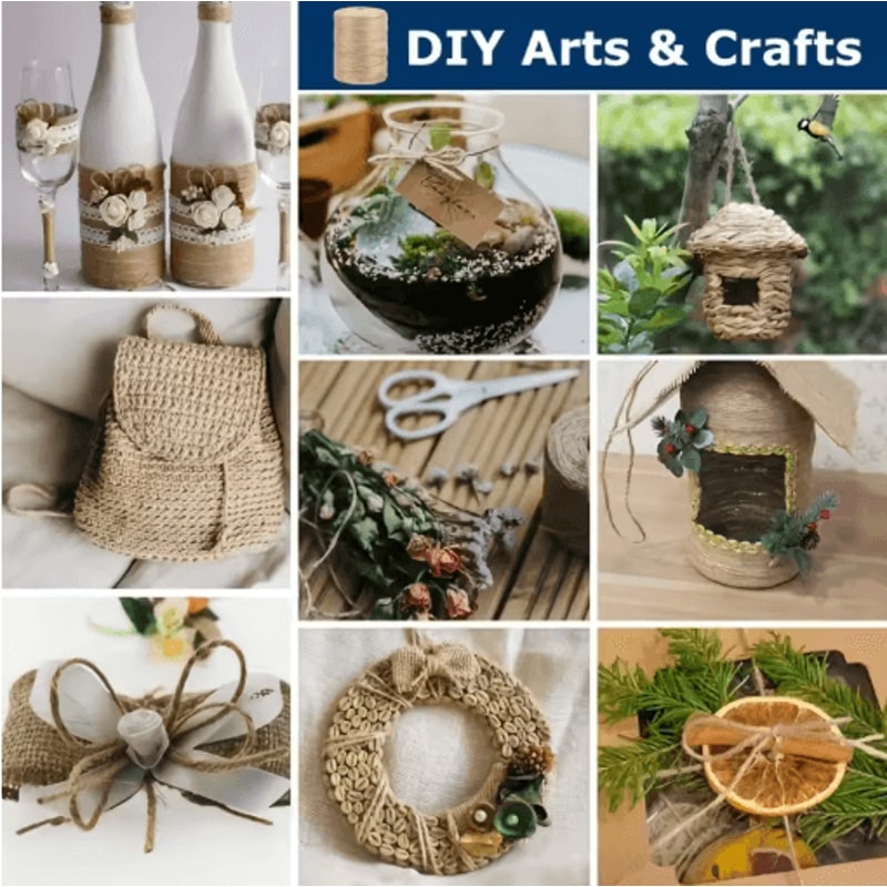 Heavy Duty Jute Rope 2mm Diameter 656ft Natural Twine For Crafts And Outdoor Use 3