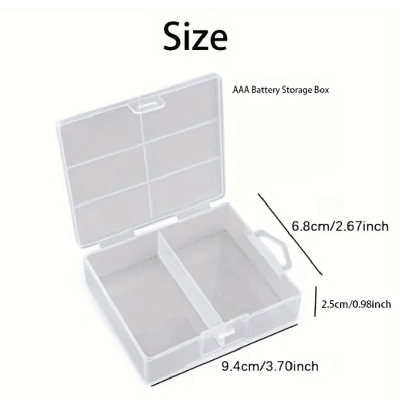 AA And AAA Battery Storage Box Transparent Organizer Holds 24 Batteries 3