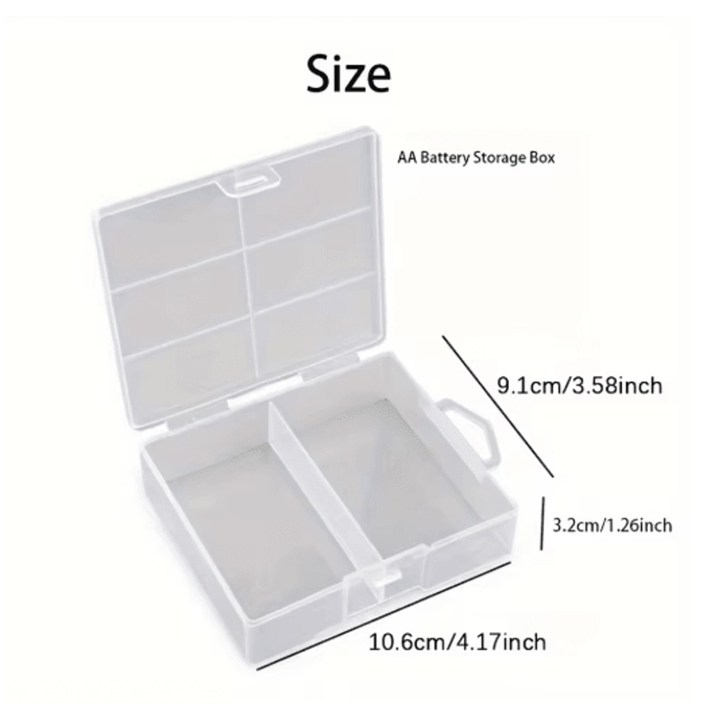 AA And AAA Battery Storage Box Transparent Organizer Holds 24 Batteries 8