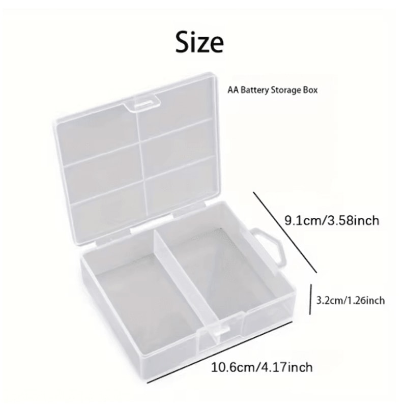 AA And AAA Battery Storage Box Transparent Organizer Holds 24 Batteries 8