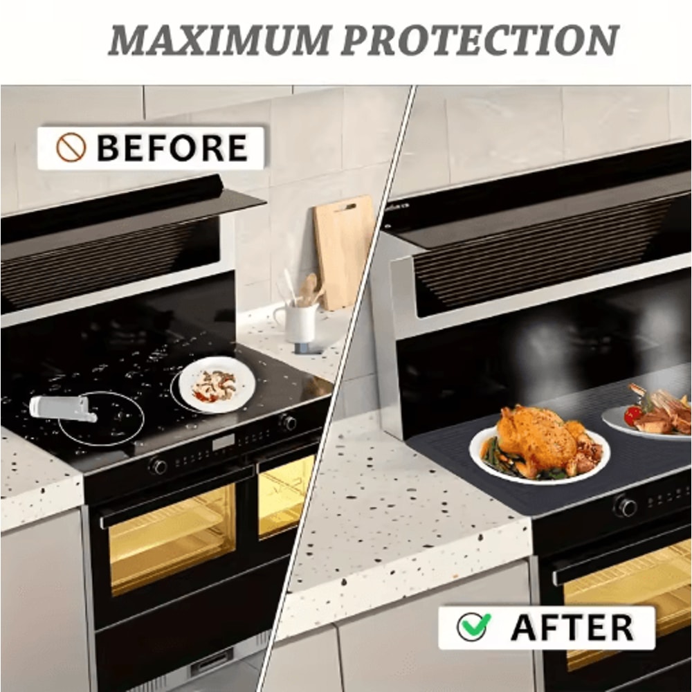 Silicone Stove Top Cover Mat Electric And Ceramic Stove Protector Dish Drying Mat 3