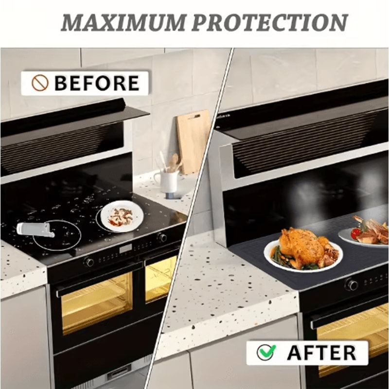 Silicone Stove Top Cover Mat Electric And Ceramic Stove Protector Dish Drying Mat 3