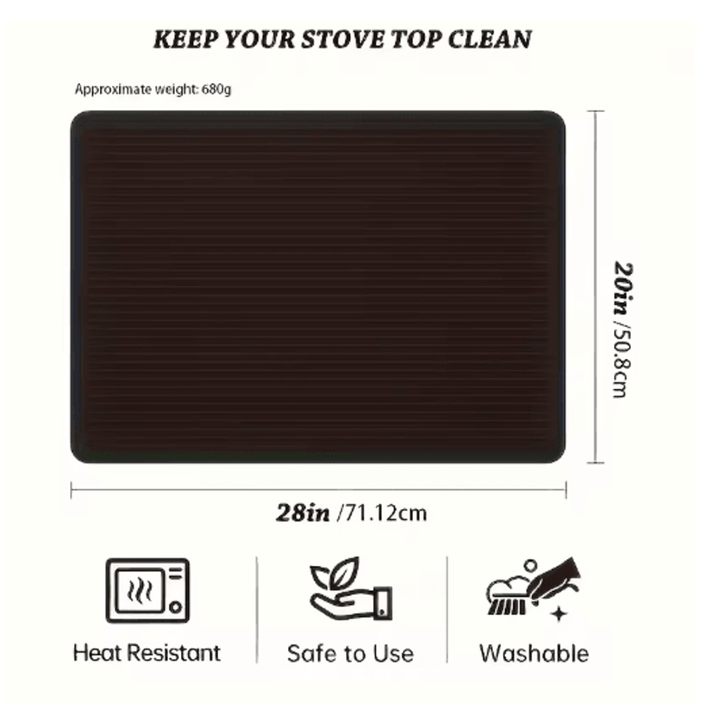 Silicone Stove Top Cover Mat Electric And Ceramic Stove Protector Dish Drying Mat 5