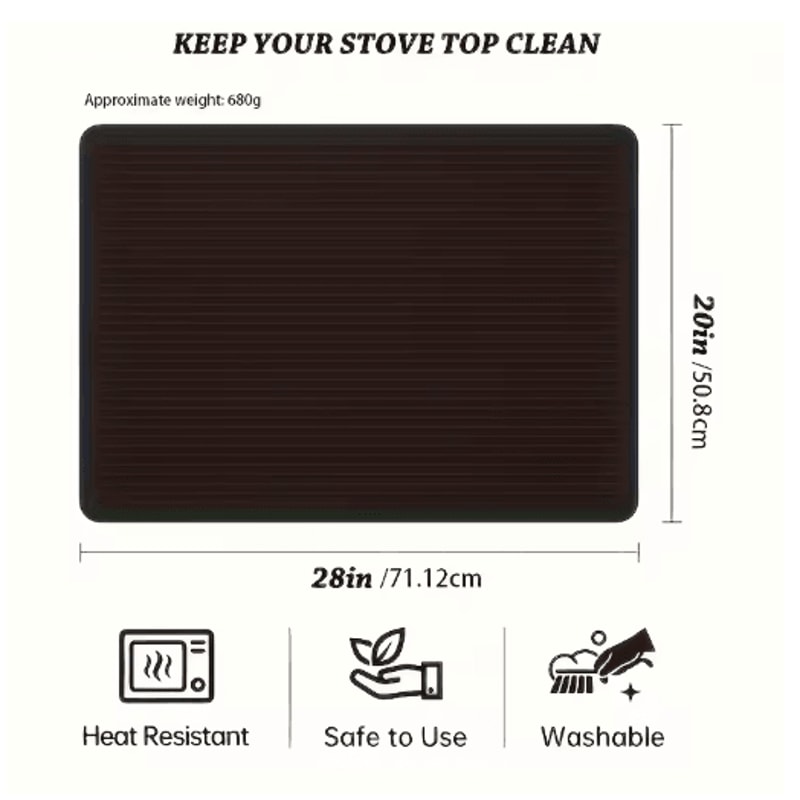 Silicone Stove Top Cover Mat Electric And Ceramic Stove Protector Dish Drying Mat 5